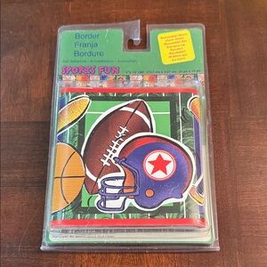 Sports Wall Wallpaper Border Self Adhesive Baseball Football Soccer Basketball